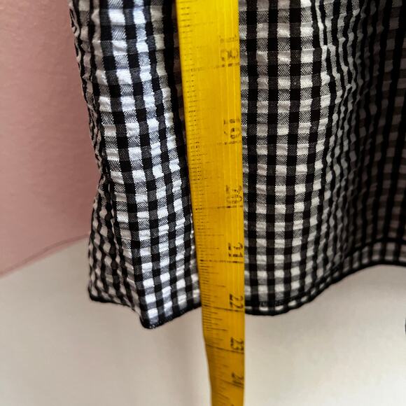Gingham Babydoll Top, Cottagecore Coquette Retro Preppy Academia Medium - Picture 5 of 6
